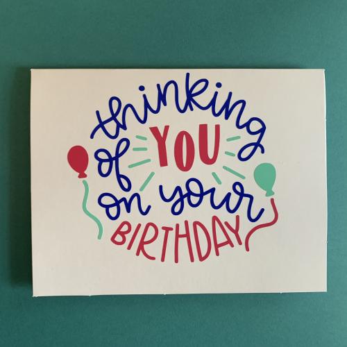 Thinking of You on your Birthday Card
